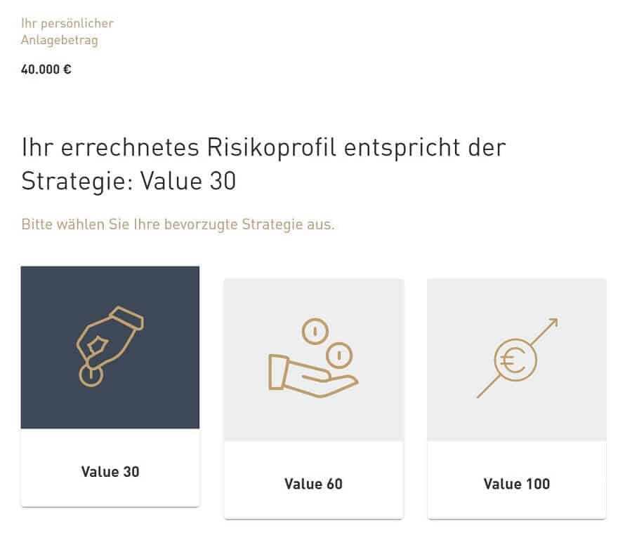Estably Testbericht - Vorschlag Anlagestrategie