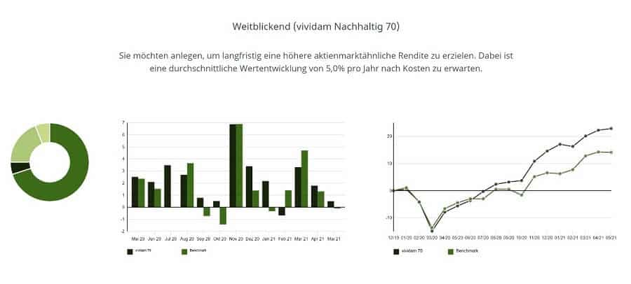 Vividam Test - Rendite-Darstellung